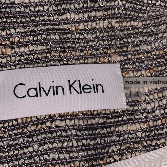 Calvin Klein Tweed Gold Tone Lameé Suit Jacket/Blazer 🥳🛍Host Pick🥳🛍 - Picture 5 of 15